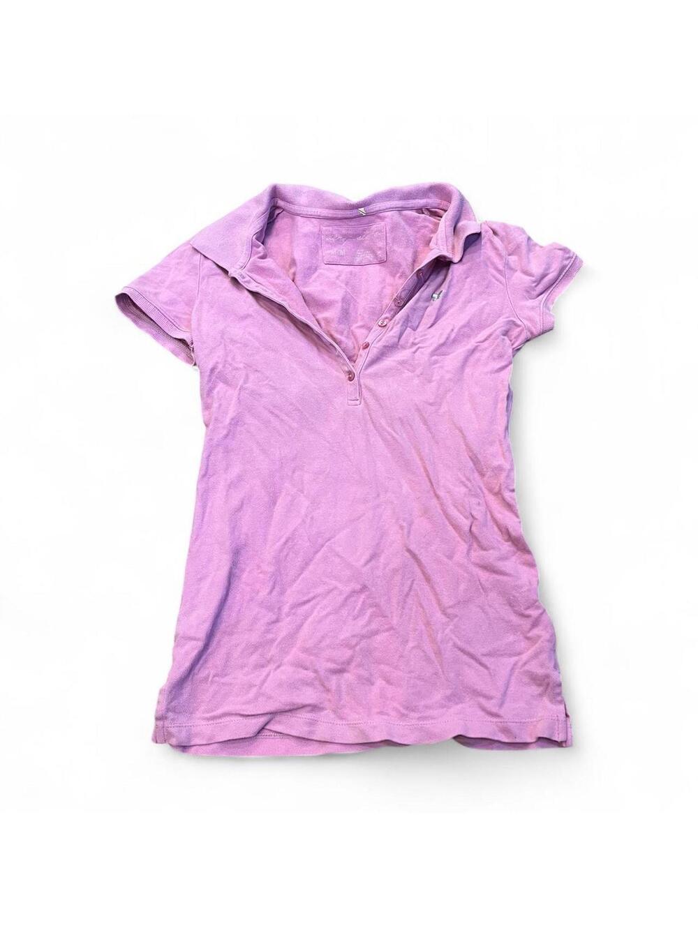 y2k Aeropostale pink collared  polo
